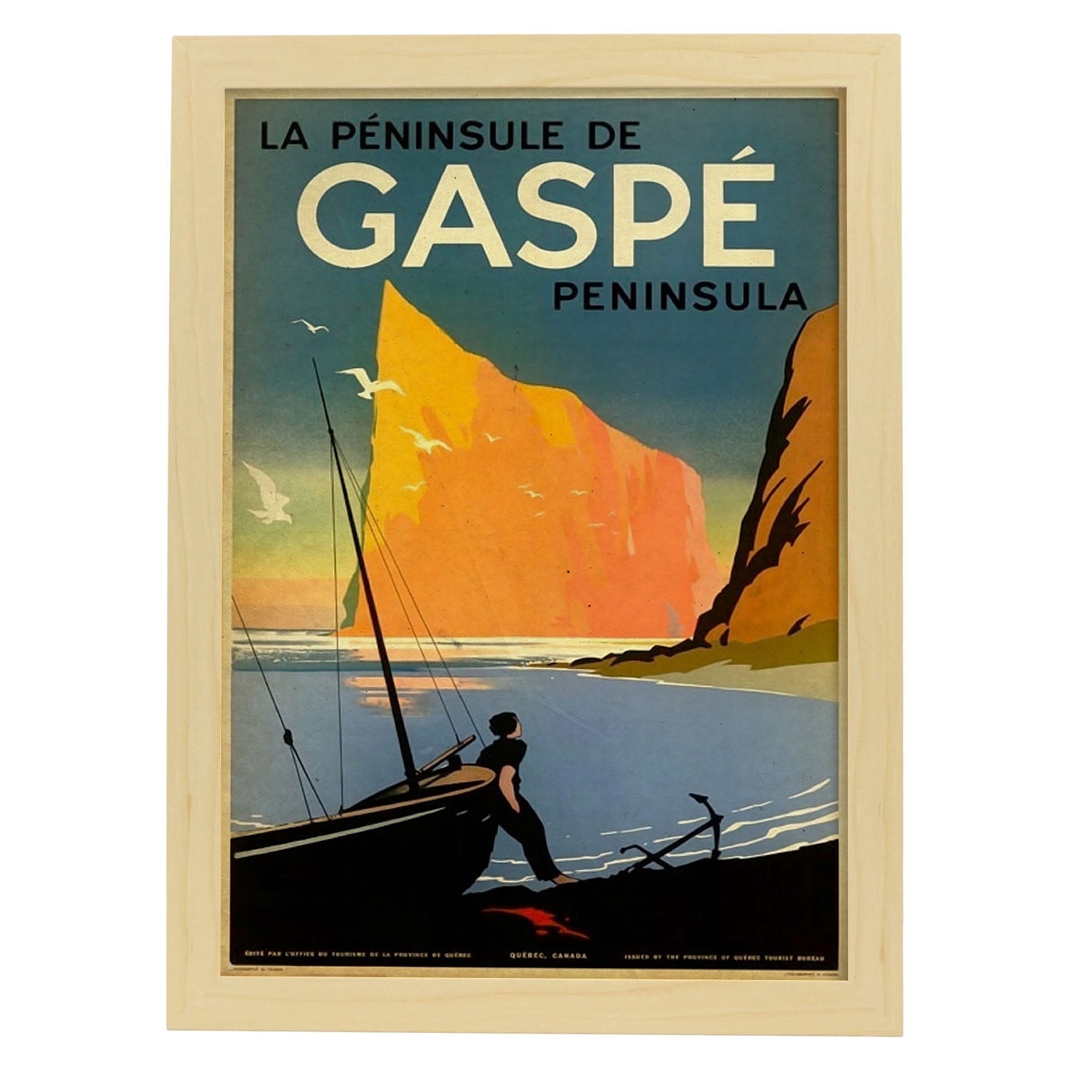 Poster vintage de gaspã©. con imagenes vintage y de publicidad antigua. marco blanco a3