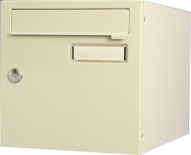 Boîte aux lettres normalisée 2 portes extérieur RENZ acier beige brillant