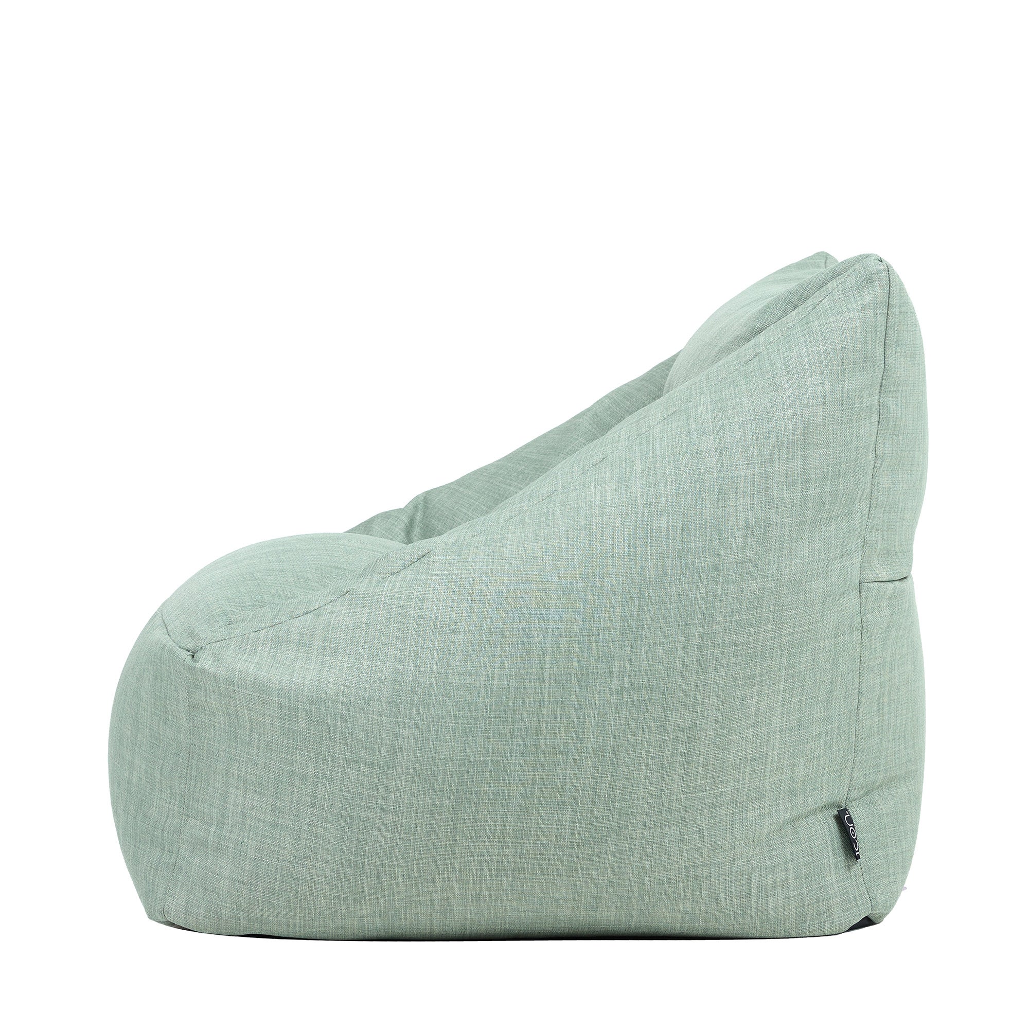 Pouf fauteuil Icon intérieur et extérieur en tissu tissé Oeko-Tex® vert sauge, 97x73x84cm, Made in Allemagne - 4