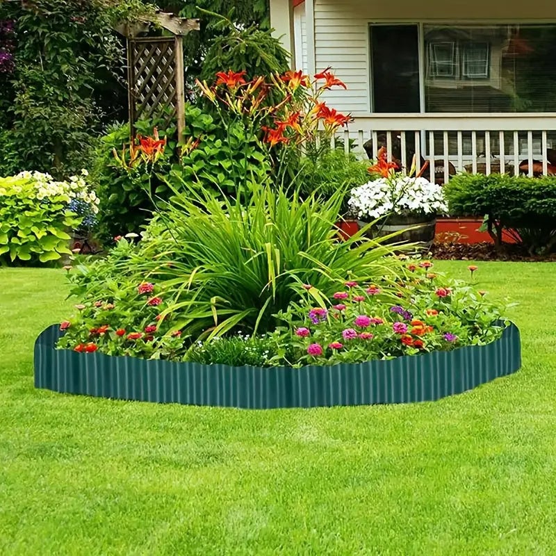 1 rouleau de bordure de jardin, clôture de bordure paysagère, bordure décorative pour plantes et fleurs, accessoires de jardin extérieur, 15 x 900 cm - 8