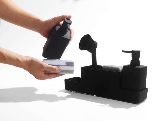 Dispenser Sapone Per Piatti Con 24 Spugne - Capacità 700ml | Per Cucina E Bagno - Foto 1