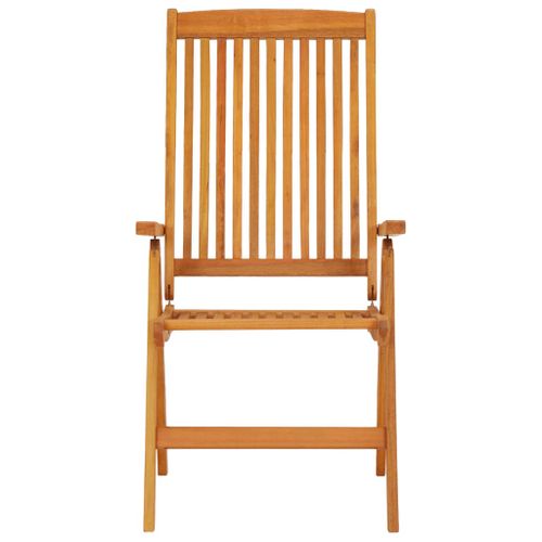 Chaise de jardin pliable sans coussin en bois Marron - 3