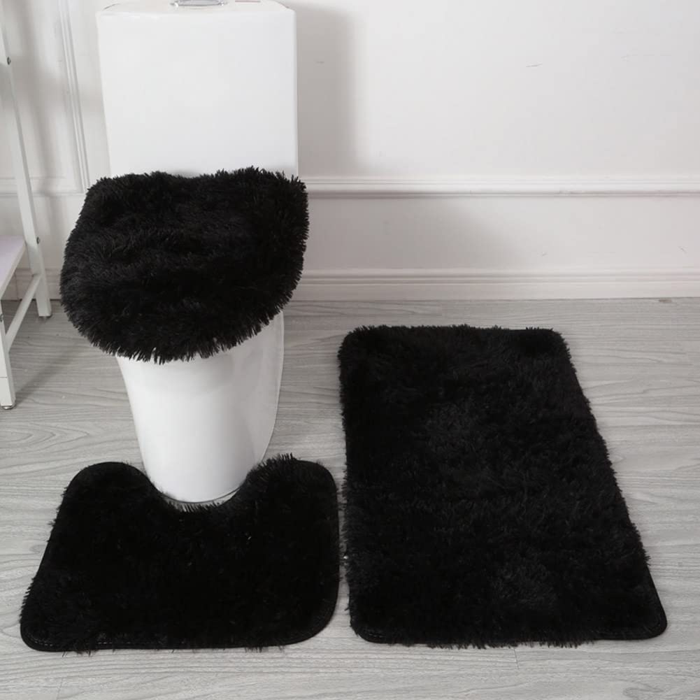 Lot De 3 Décoration De Noël Housse De Siège De Toilette Santa, Tapis Et