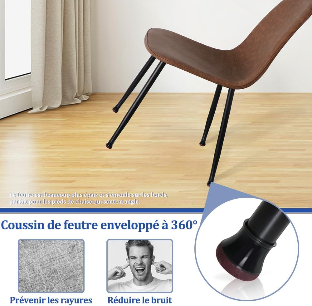 Lot De 16 Patins Ronds Autocollants Pour Pieds De Table Et De Chaise 50 Mm Patins Coulissants Pour Meubles Adaptes Aux Chaises Canapes Et Tables 98530212
