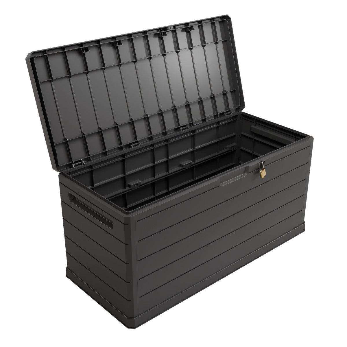 Baule da esterno 350 L - Baule da giardino grigio 118,5×52×57 cm - Maniglie per il trasporto - Resistente all'acqua ArtPlast - 2