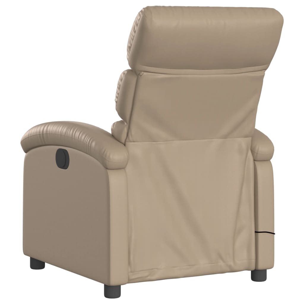 Fauteuil de massage，Fauteuil de Salon，Chaise de massage inclinable électrique cappuccino similicuir CDS86870 - 4