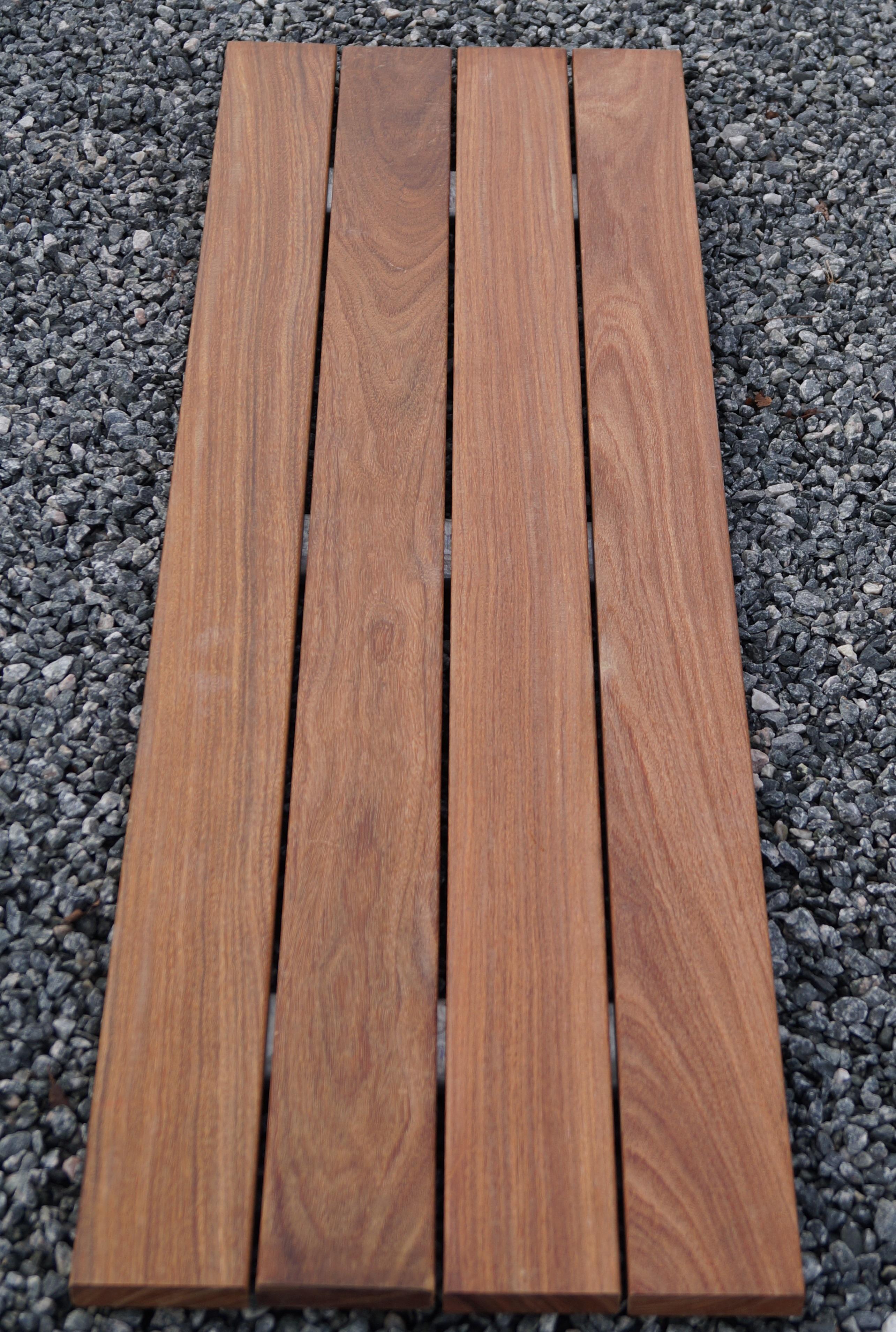 Banco de jardín Cumaru 115 cm x 50 cm x 30 cm, malla 5 x 10 cm, - 5