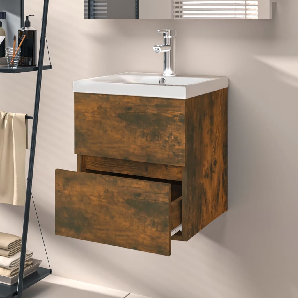 Maison Exclusive - Mobile Lavabo Rovere Fumo 41x38,5x45 cm in Legno Multistrato - 3