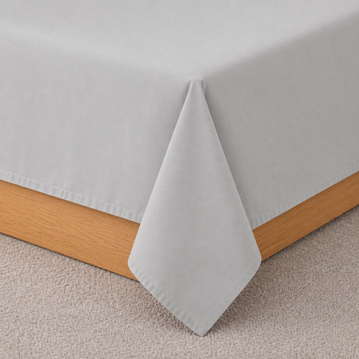 Juego de sábanas liso 100% Algodón Gris cama de 135cm Donegal Collections - 4