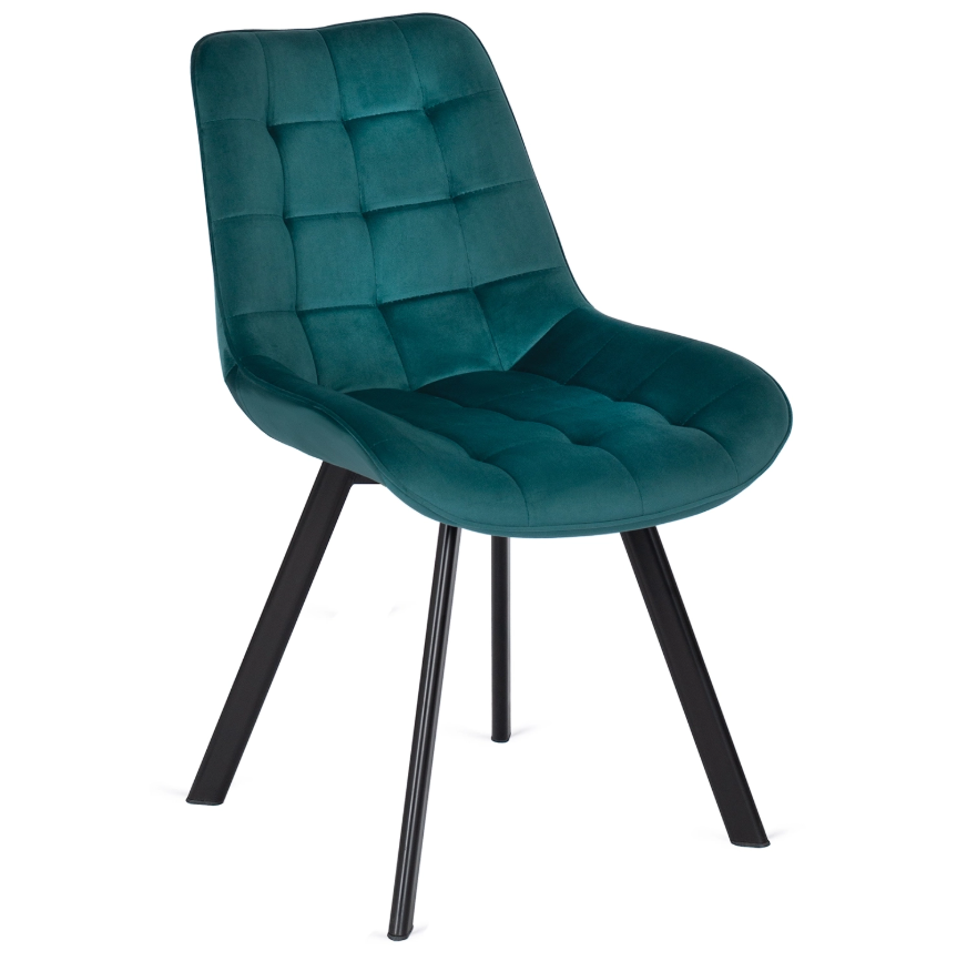 Krzesło Tapicerowane Welurowe Kuchenne Do Salonu Jadalni RICK Turkus