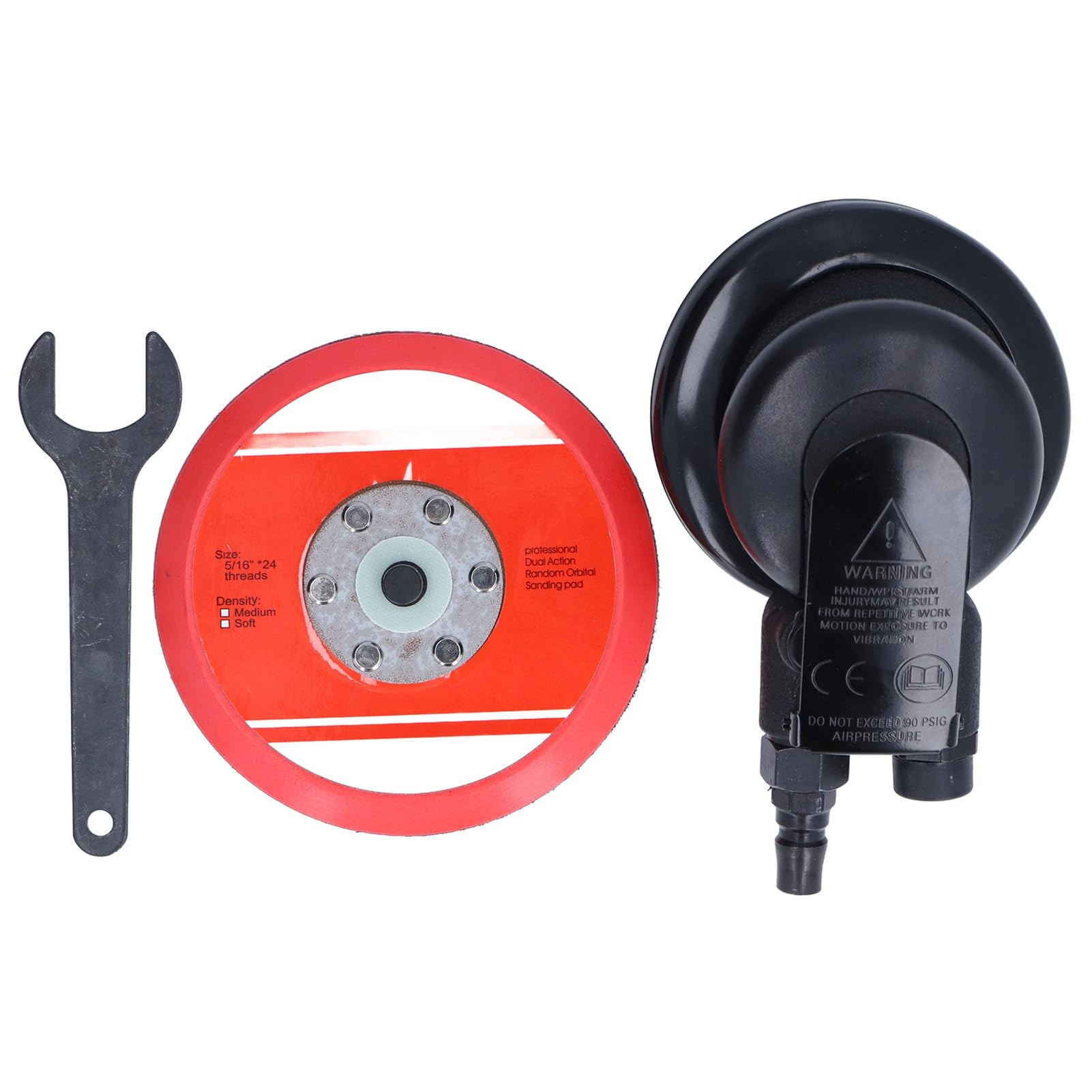 Lixadeira orbital, lixadeira pneumática, lixadeira para carro, madeira e metal - 7
