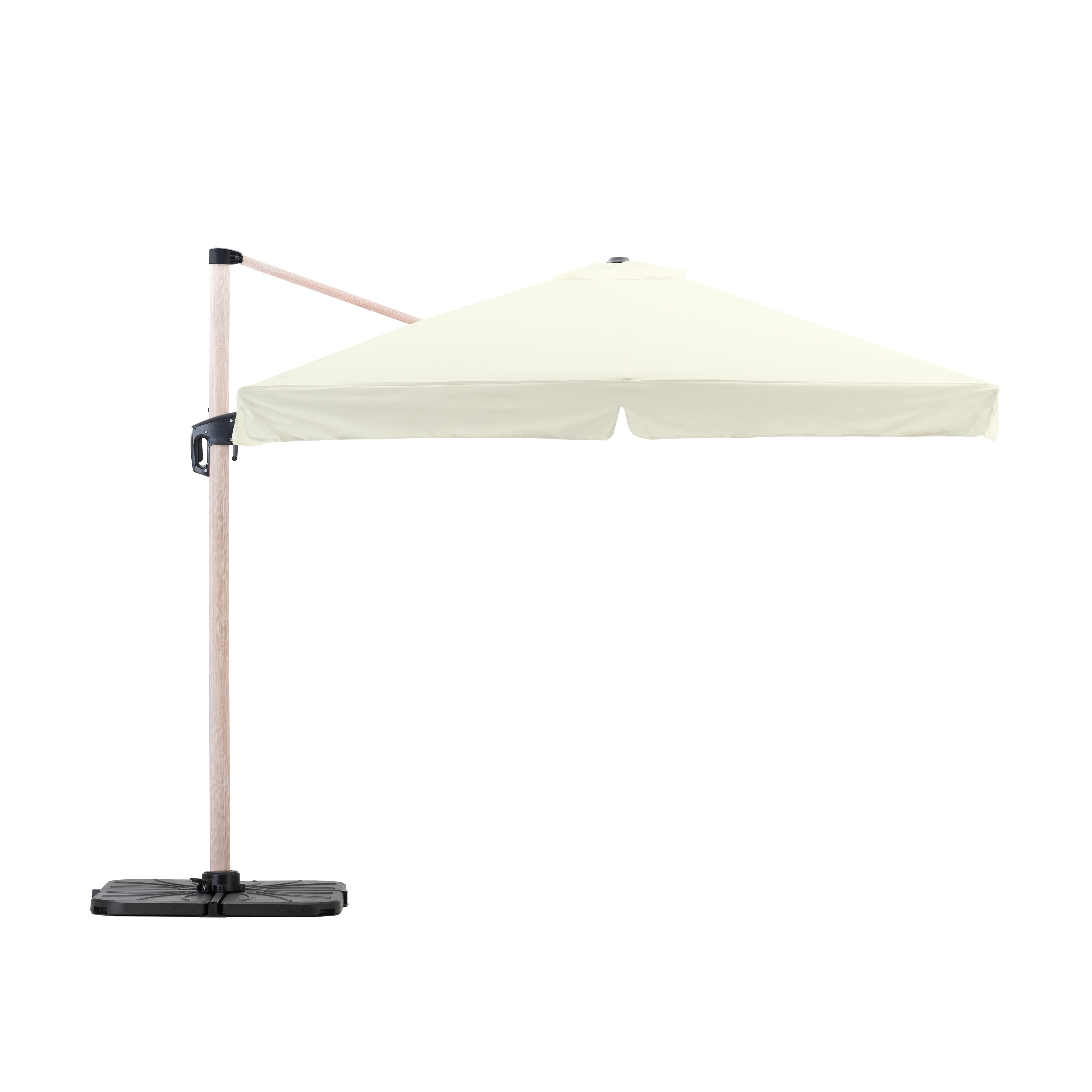 Housse De Pied De Parasol Étanche Grise - Protection Complète Base Parasol Rond Terrasse 90x90cm
