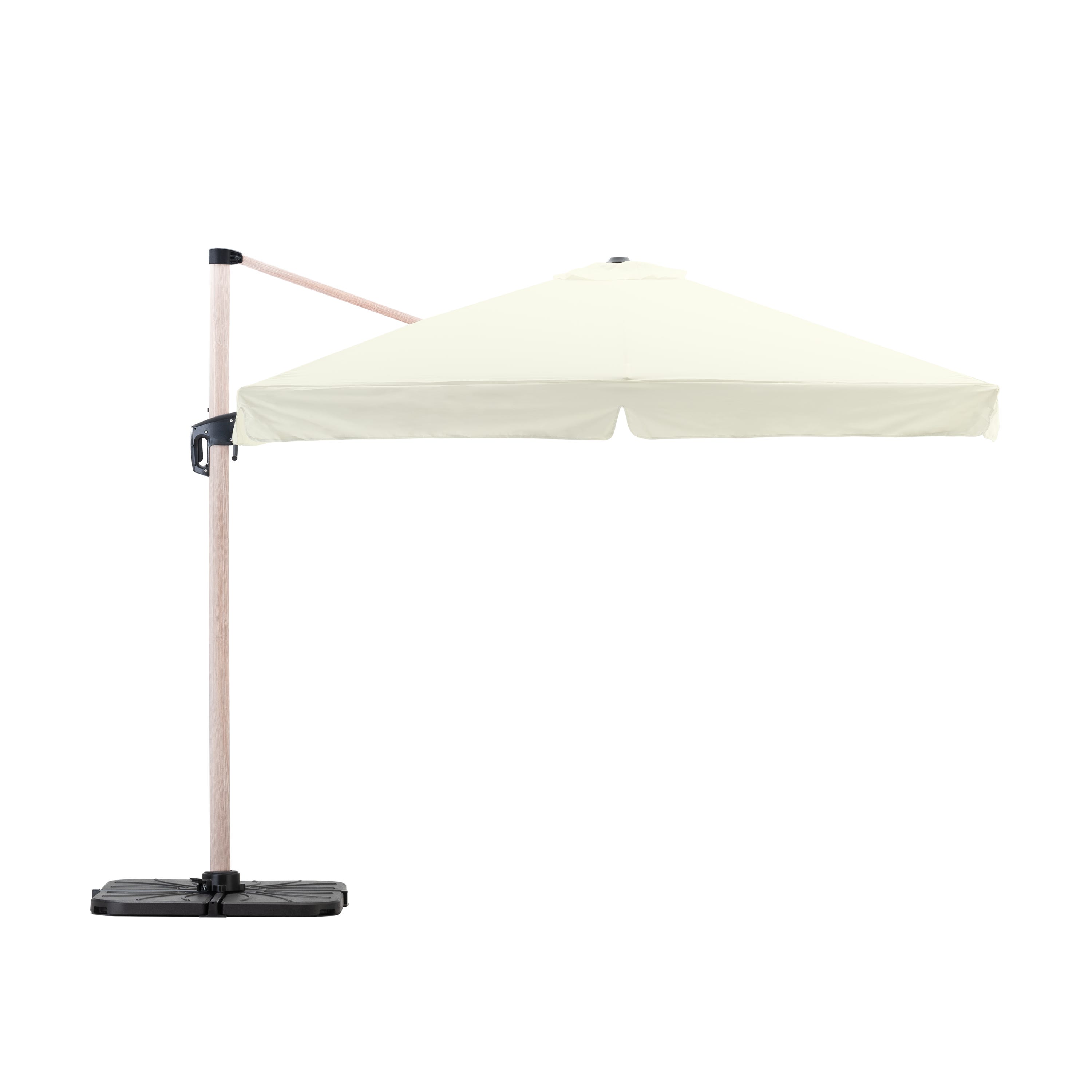 Housse De Pied De Parasol Étanche Grise - Protection Complète Base Parasol Rond Terrasse 90x90cm
