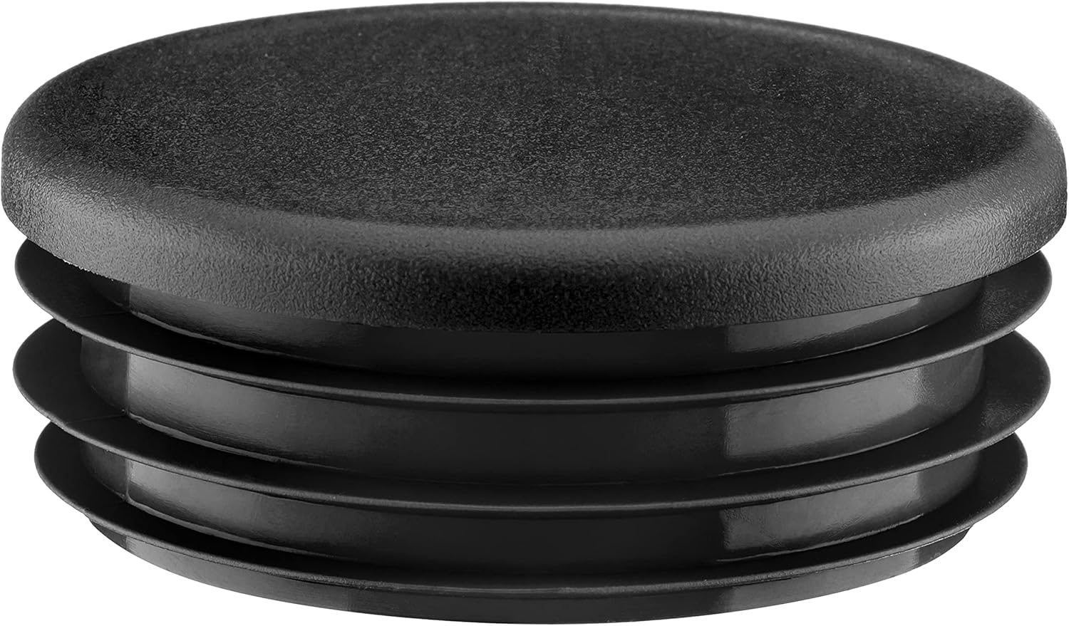 Zaślepki lamelowe okrągłe 40 mm czarne 4 sztuki Zaślepki do rur okrągłe Nakładka na końcówkę rury 4 cm