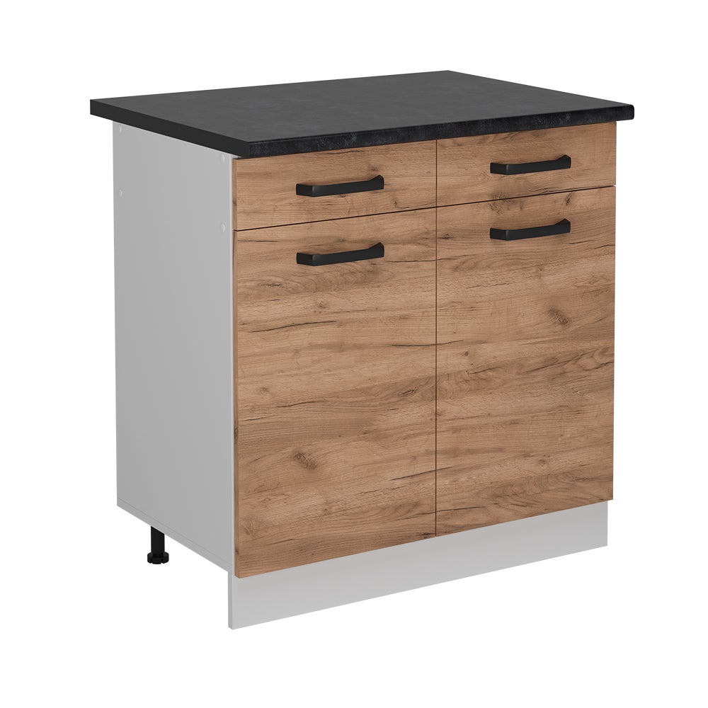 Vicco Szafka dolna do kuchni R-Line, Złoty dąb energetyczny, 80 cm BP Antracyt