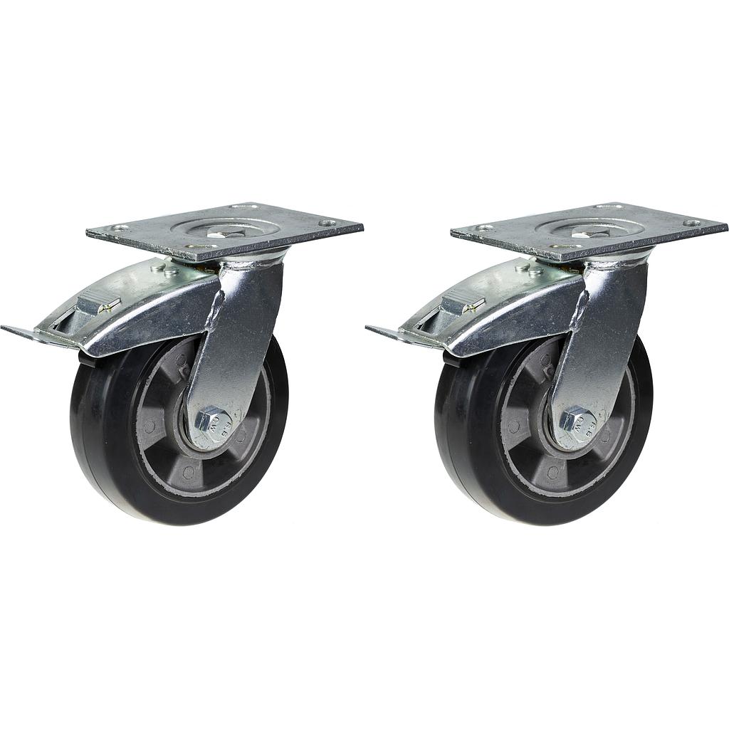 Roulette,Roues Universelles En Caoutchouc - Roues De Remplacement De Chariot Roulettes A Plaque Pivotante Roues Plates En Caoutchouc Roues En Cao 1pcssize3 Universal Wheel 80221044