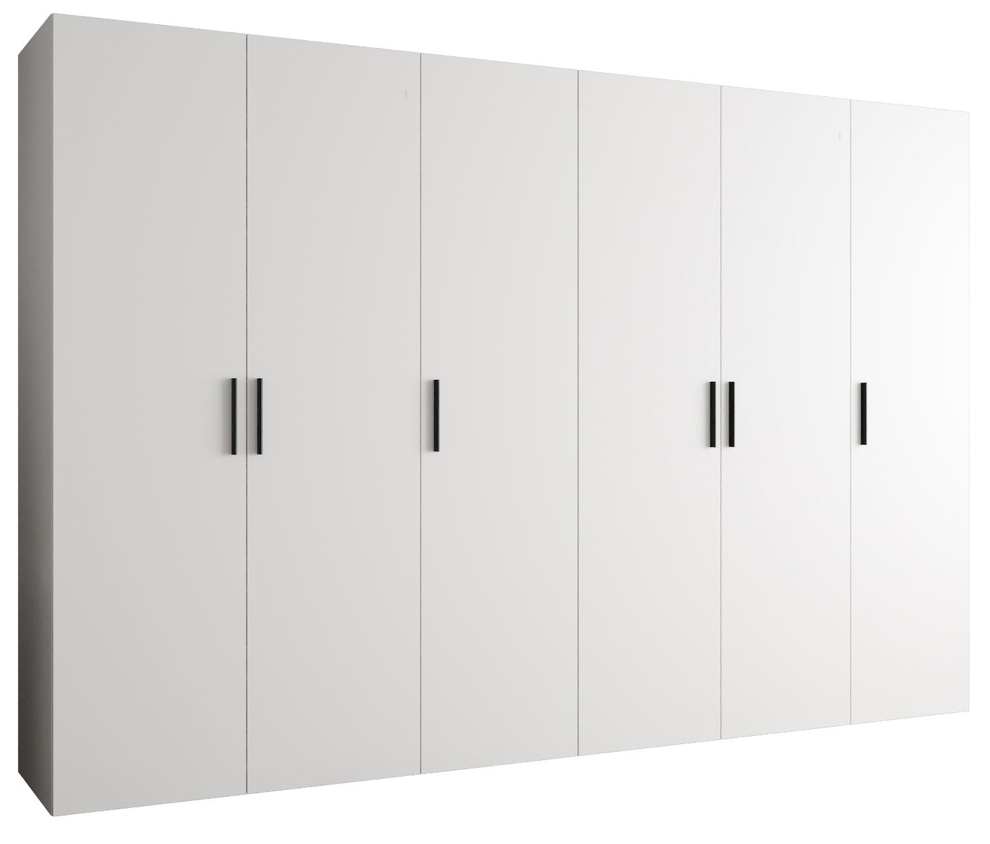 Szafa uchylna otwierana Bari 1 300 x 52 x 202 cm biały + u. czarny Abiks Meble