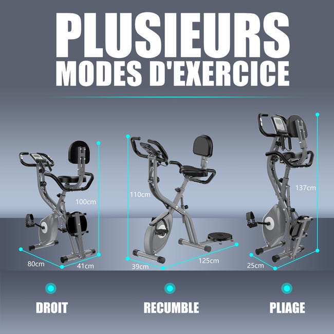 Mini Cyclette Ellittica Mobiclinic Veleta - 10 Velocità, 3 Programmi, Display LCD, Esercizio Passivo - Foto 3