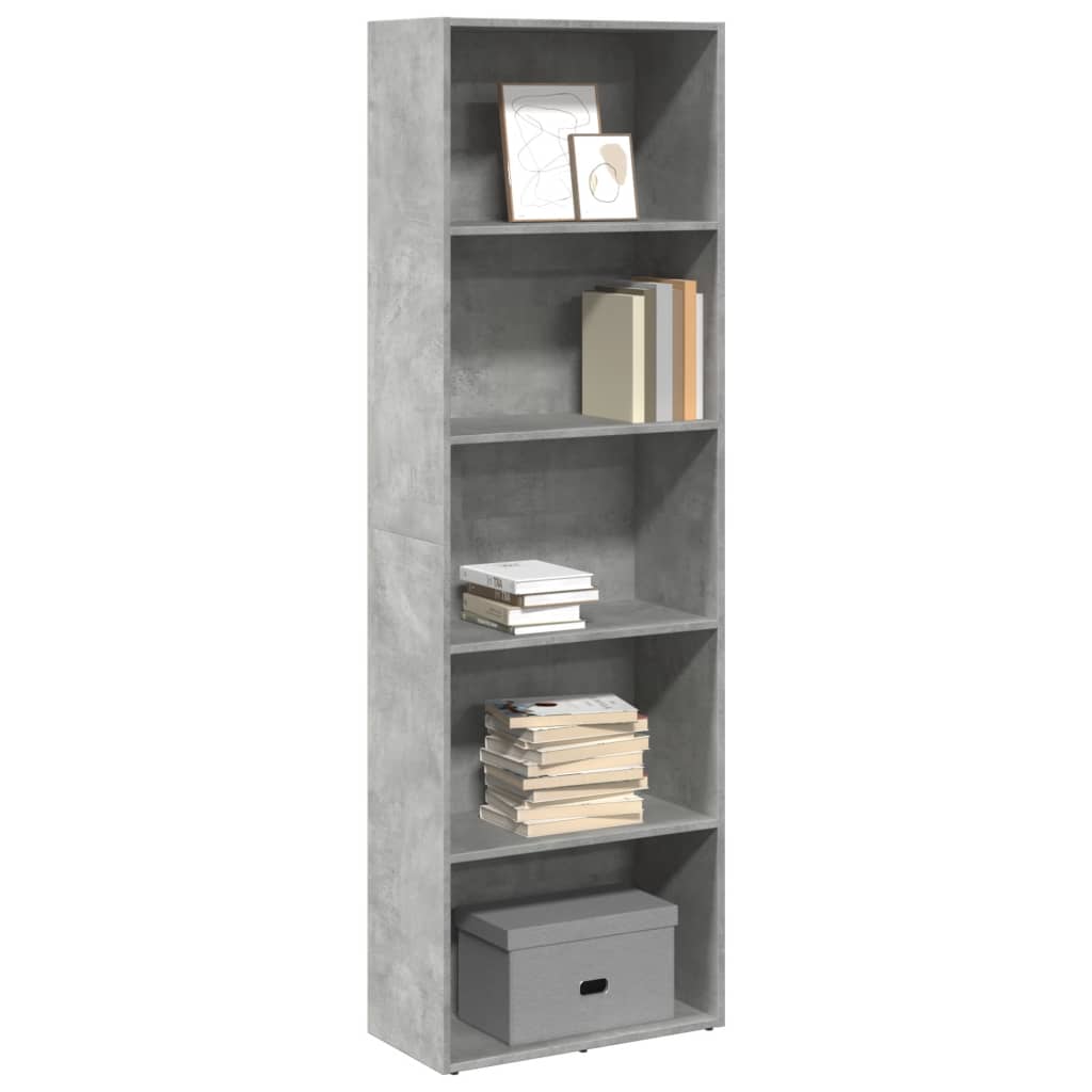 4 Ripiani Per Libreria In Multistrato | Grigio Cemento | 60x30x1,5 Cm | Solivagant | Robusti E Versatili