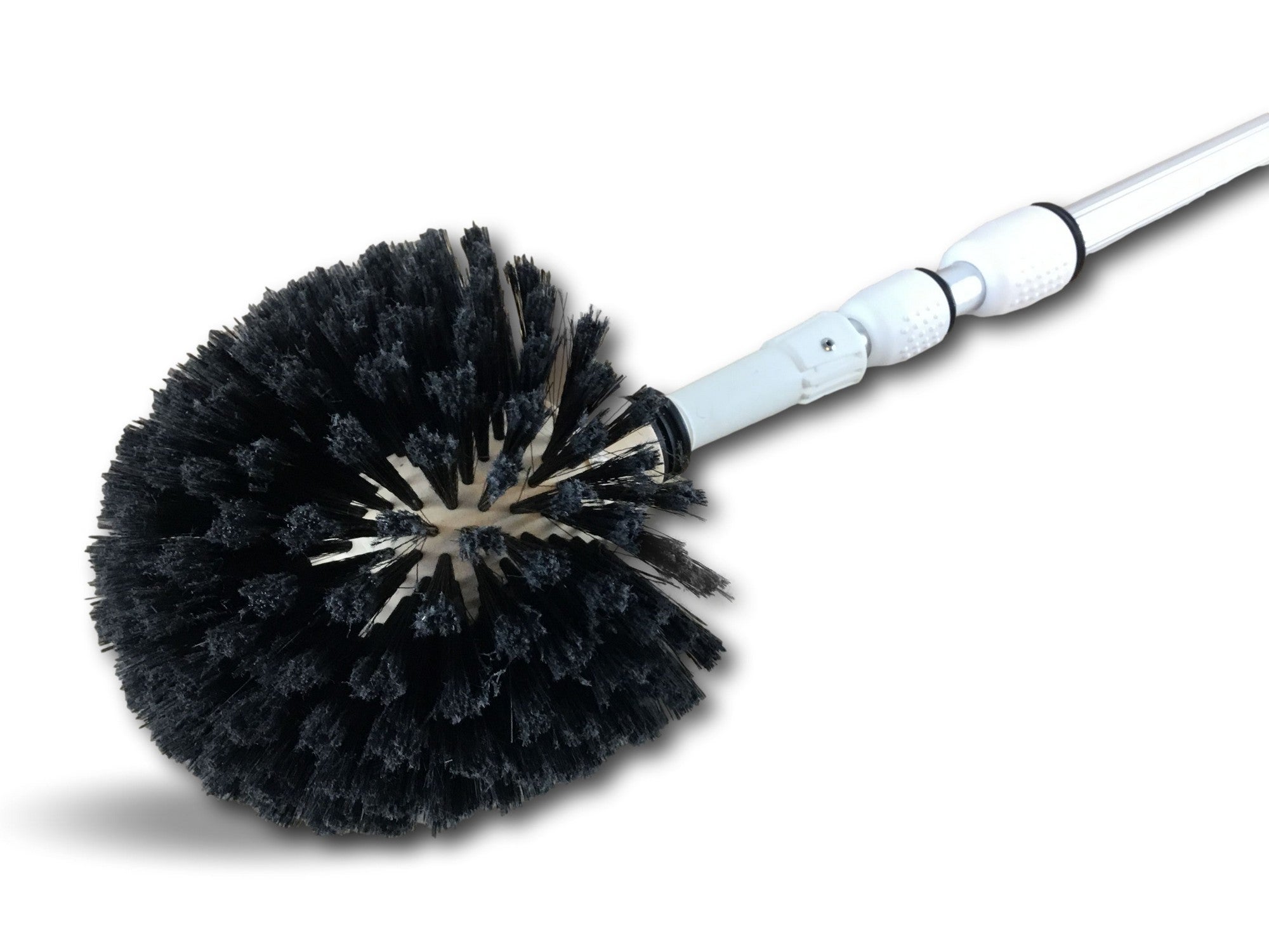 Tête de loup balai brosse boule | Manche télescopique aluminium 5,50 m | Vinyle fleuré | Tête Ø 180 mm à douille vissante - 4