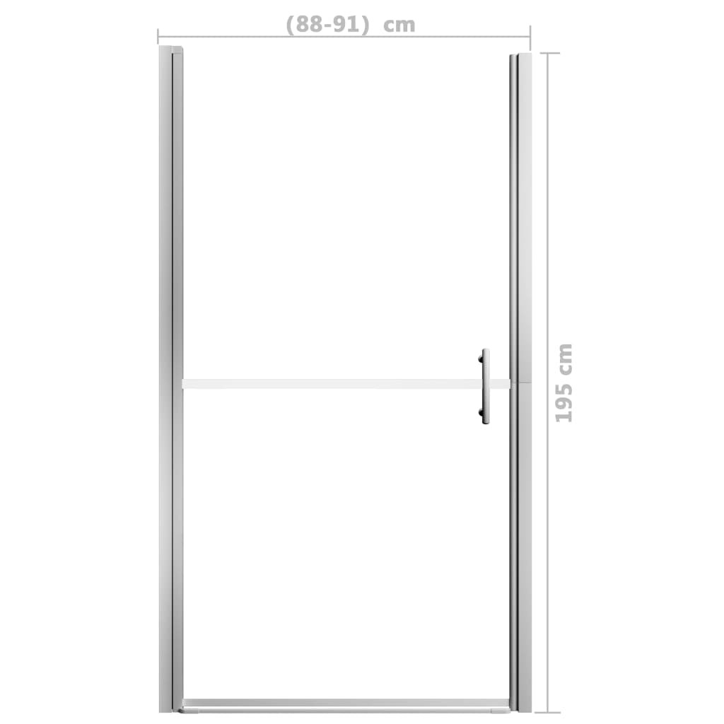 Maison Exclusive - Porta per Doccia in Vetro Temperato Smerigliato 91x195 cm - 5