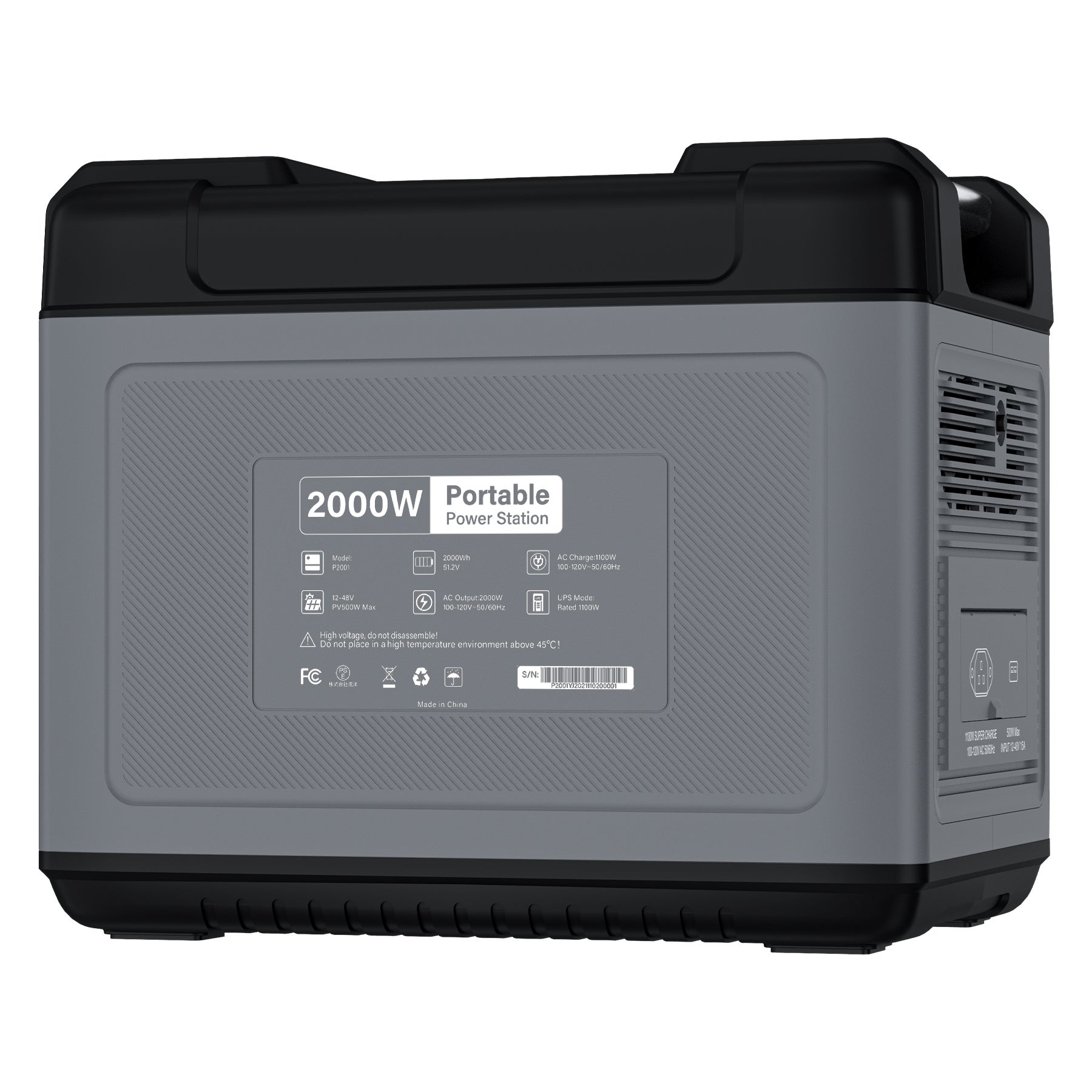 La station d'alimentation portable OUKITEL P2001E PLUS 2000W 2000Wh, équipée d'une batterie au lithium fer phosphate, est idéale pour le camping - 8