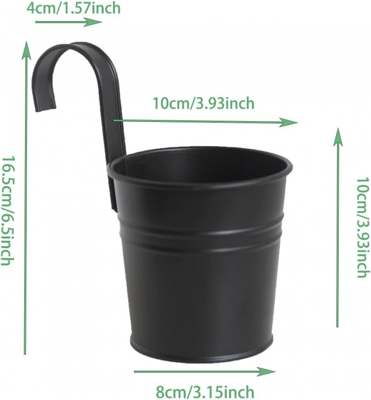 4 Pièces Pots de Fleurs à Suspendre, Trou de Drainage au Fond, Crochet Amovible, pour Décorer Les Jardins et Les Balcons - 2