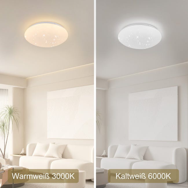 Lampadario LED Soffitto 5 Luci - Dimmerabile Con Telecomando/App, 3000K-6500K - Foto 10