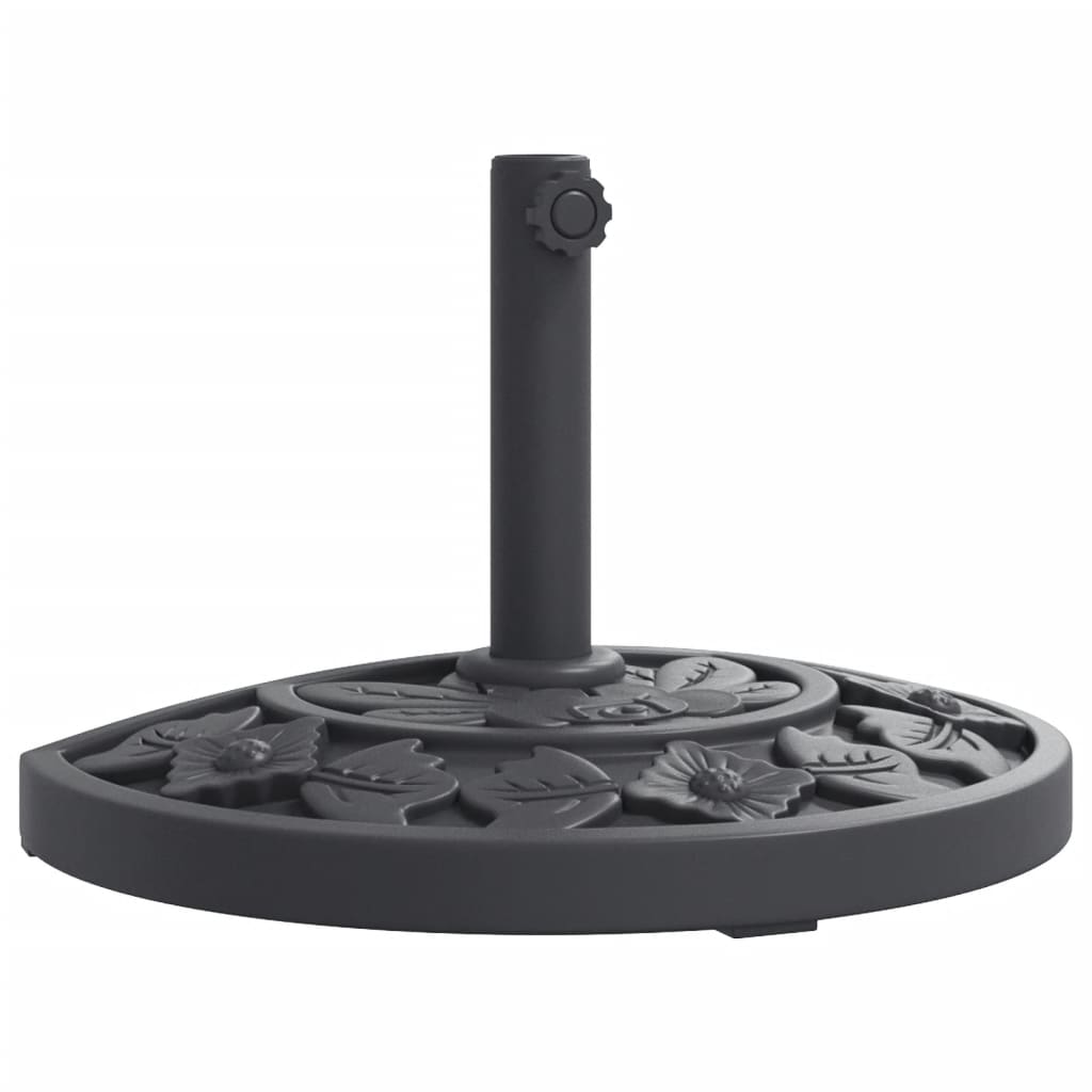 Ombrelloni Da Giardino Pied De Parasol Relaxdays Noir Et Or à Motif Roses - Support Stable Pour Parasol 35/38/48 Mm Pied De Parasol Balcon
