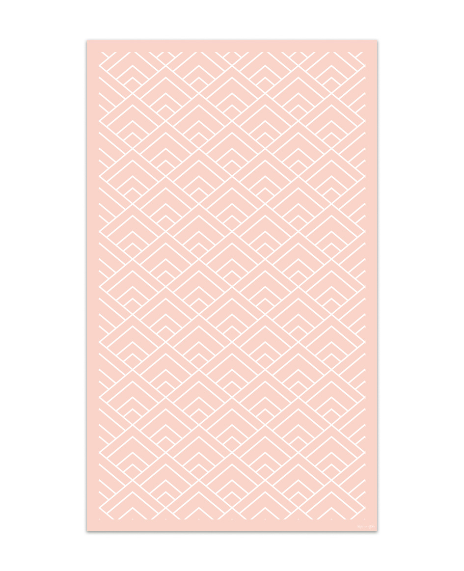 Alfombra de vinilo geométrica 09 rosa 120x200 cm pvc cocina salón comedor