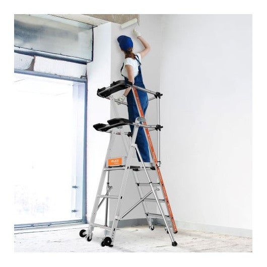 TUBESCA-COMABI - Plateforme légère et mobile - VELOCE - Garde-Corps Lisses - 4 marches - 4