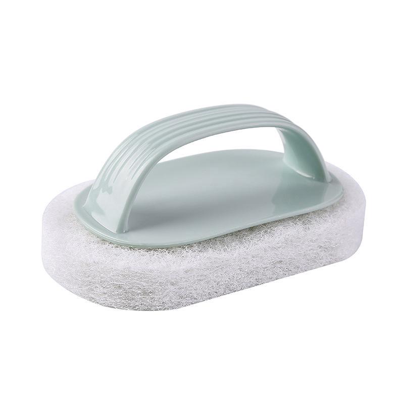 Brosse de nettoyage avec manche, brosse pour carrelage de salle de bain, brosse à vaisselle de cuisine, brosse d'évier, éponge d'essuyage