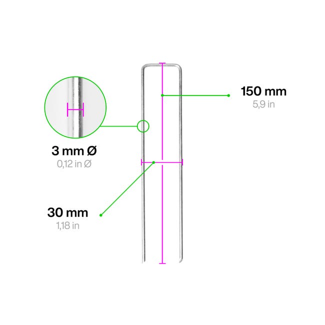 Picchetti In Acciaio Zincato Per Teli - 100 Pezzi + 20 Rondelle, Ø3.80mm - Foto 6