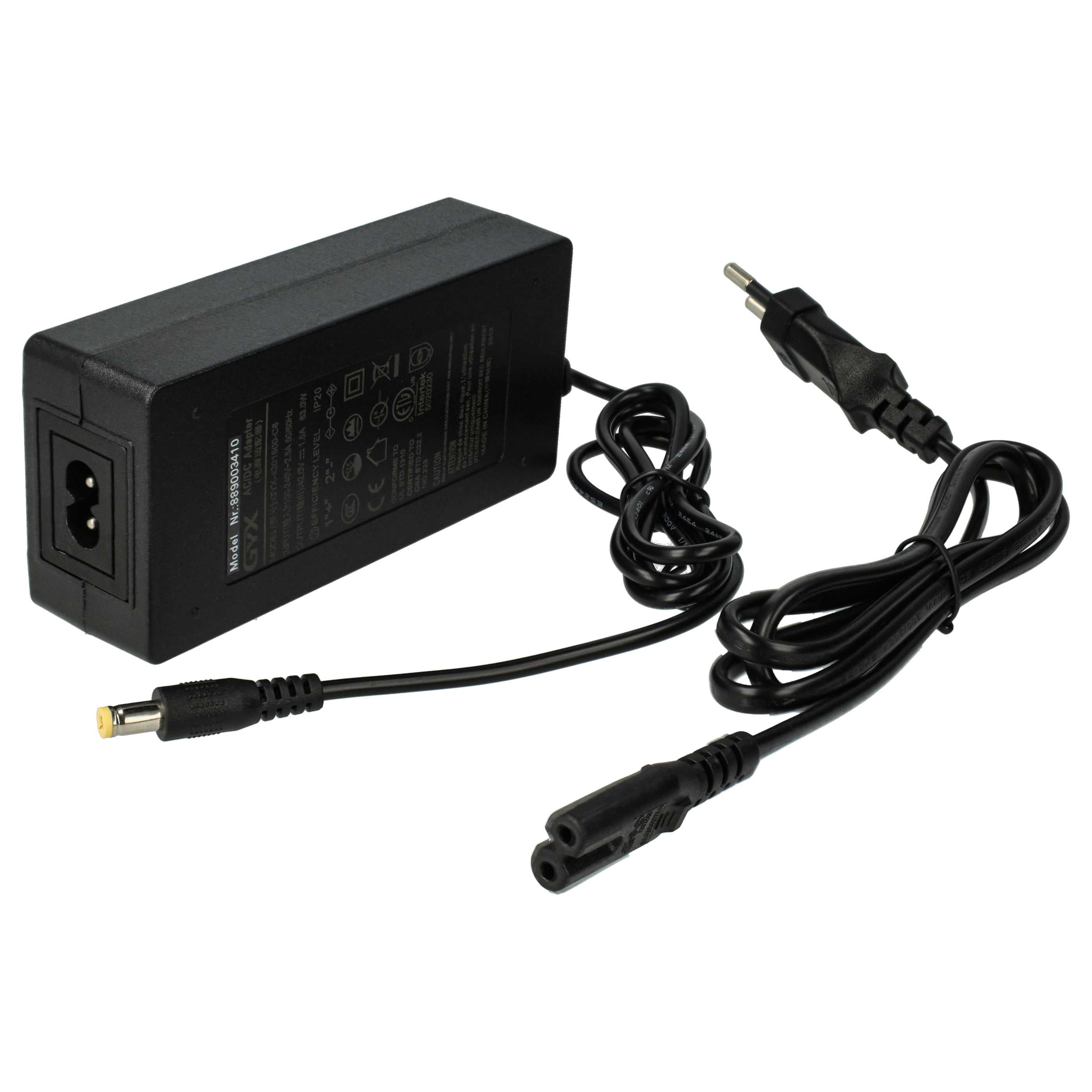 vhbw alimentatore, cavo di alimentazione compatibile con Sanyo Xacti VPC-E875 fotocamera, SLR - 2 m + accoppiatore DC (sostituisce EP-62E