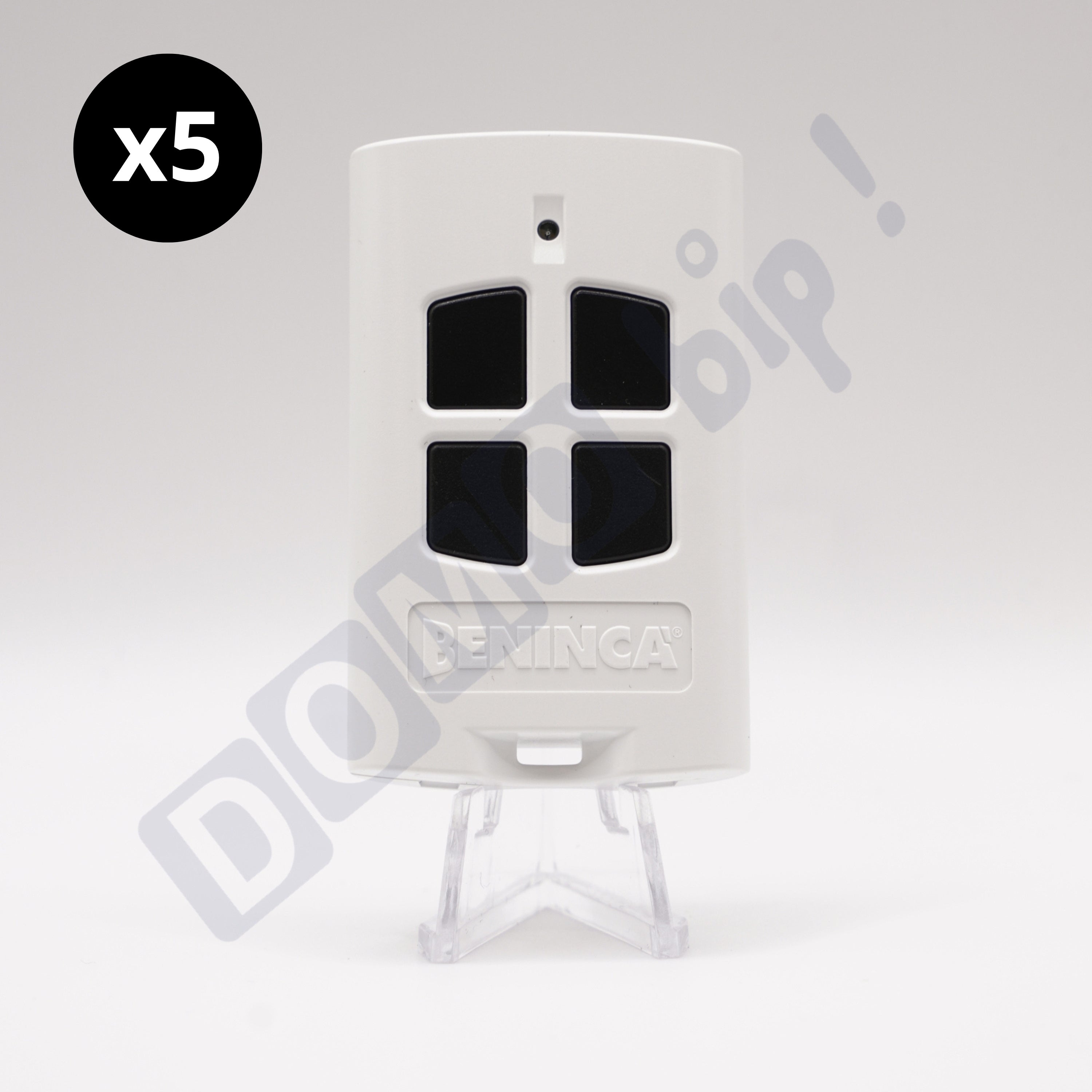 Lot De 5 Télécommandes BFT MITO 2 RCB2 Pour Portail Ou Garage - Bleues Avec Boutons Lumineux