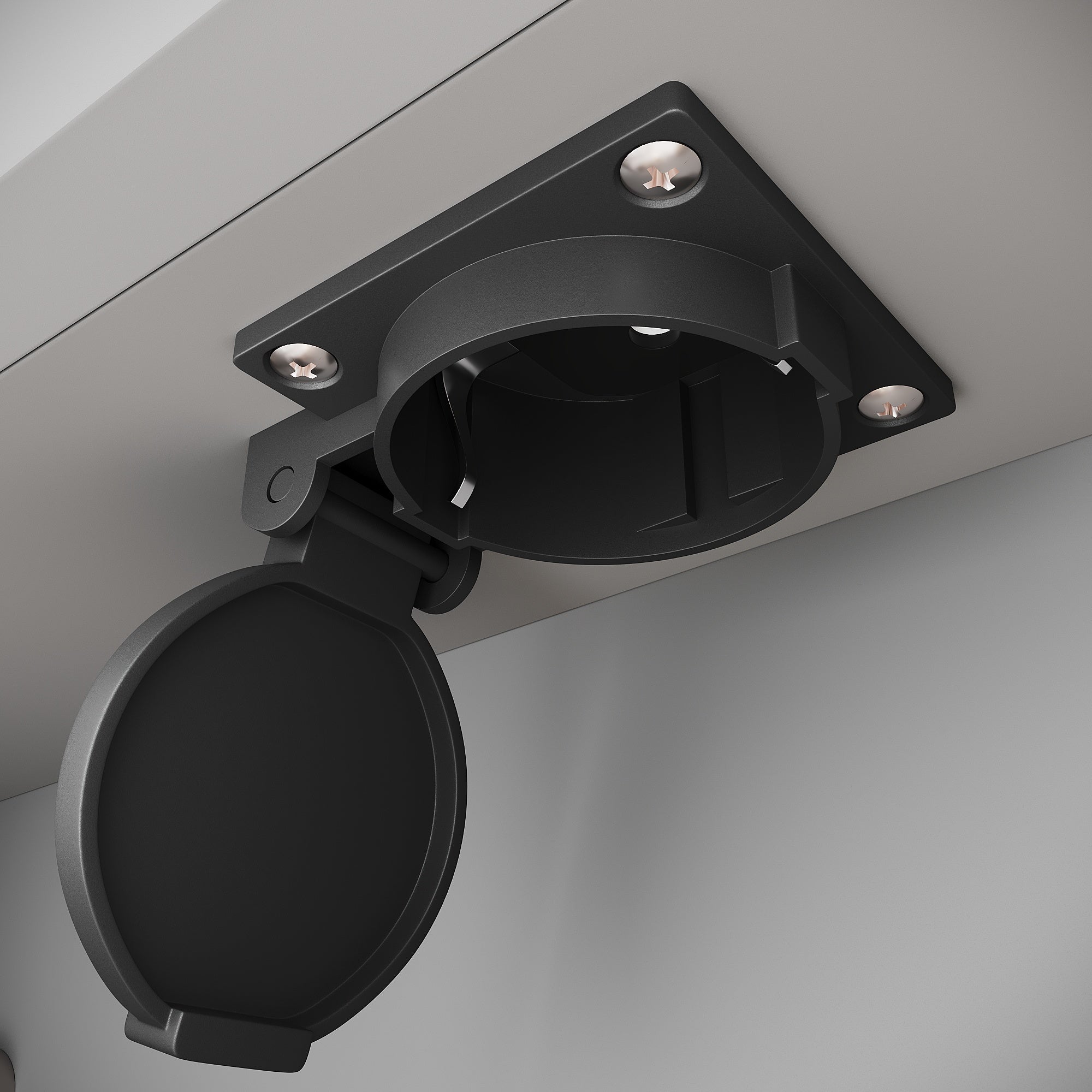 SIRHONA Armoire Miroir Salle de Bain 70x60x13cm avec Porte Vitrée, Miroir Anti-Buée Localisée 3 Lumières et Étagère Verre avec Prise - Gris Maroc - 5