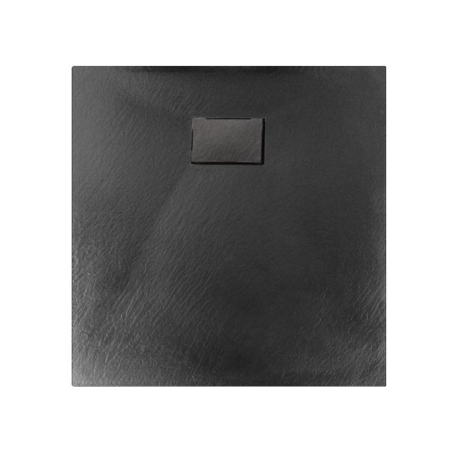 BERNSTEIN - Receveur de douche noir 80x80x3,7cm série GT en SMC - accessoires sélectionnables avec système d’évacuation type B
