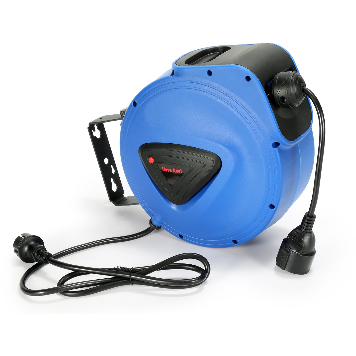 Enrouleur De Câble Automatique 20 M + 1,5 M - Fonction Arrêt Auto - Support Murale Rotatif 180° - Puissance 2300W - IP44