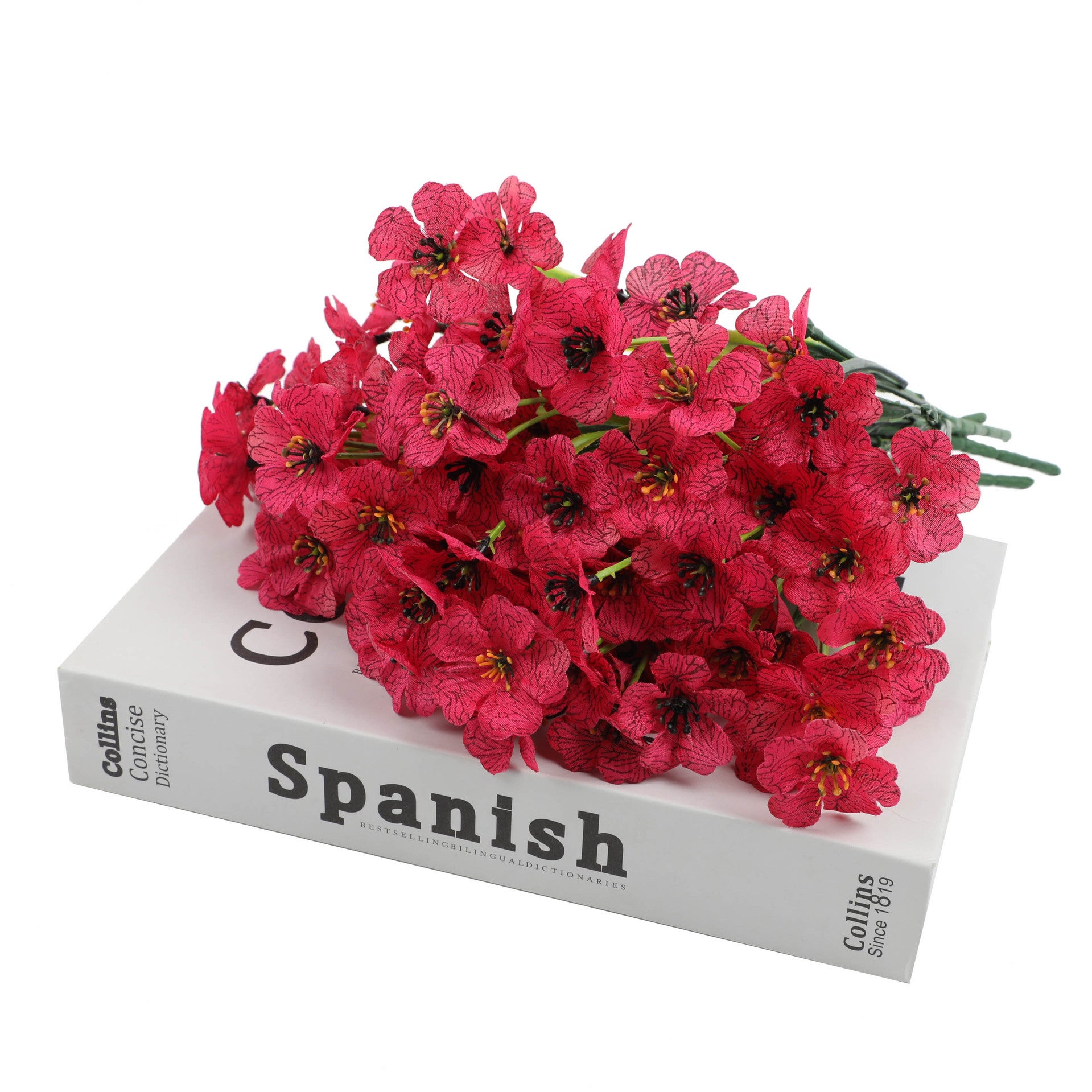 Ramo de flores artificiales, 10 unidades/juego de flores artificiales, plantas artificiales, hogar, fiesta, decoración de boda, rosa roja - 2