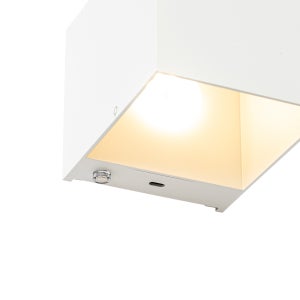 QAZQA Coljanovo - LED Dimmable Applique Murale Variateur Inclus - 1 Lumière - L 10 Cm - Blanc