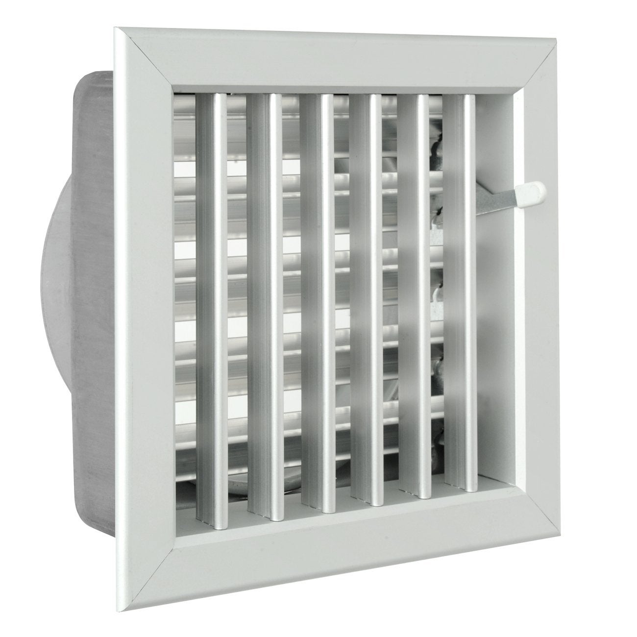 Plenum In Lamiera Zincata Per Camini – Con Griglia Di Aerazione Bianca E Serranda, Bocchetta 100 Mm, Dimensioni Griglia 203x152 Mm, Coibentato
