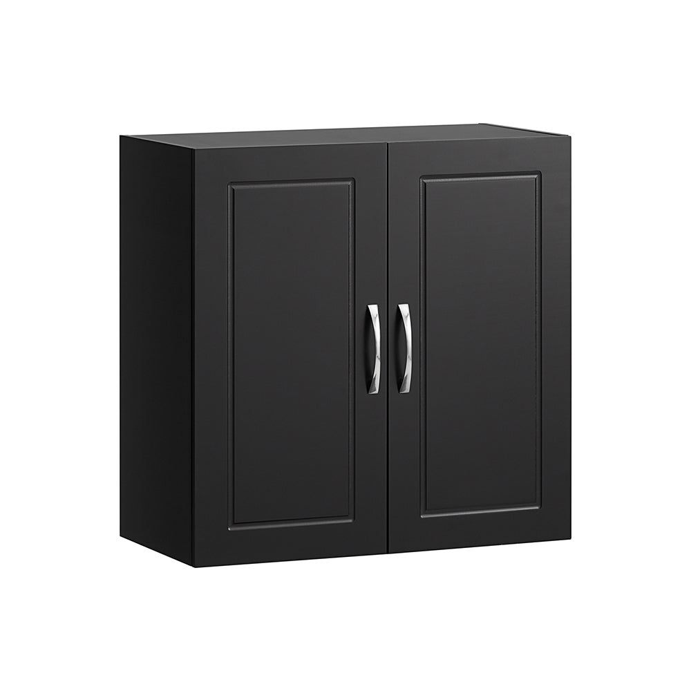 HAPPYGRILL Mobiletto Stretto Da Pavimento Per Bagno Con Antiribaltamento - 30x30x80 Cm, Nero