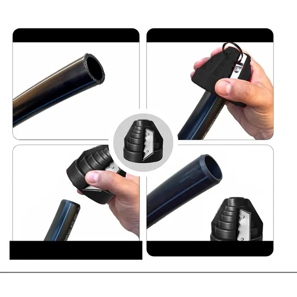 Chanfreineur pour tubes en plastique,ebavureur multicouche PE, ebavureur cuivre pour tubes en plastique de 20 à 63 mm, idéal pour les tubes - 5