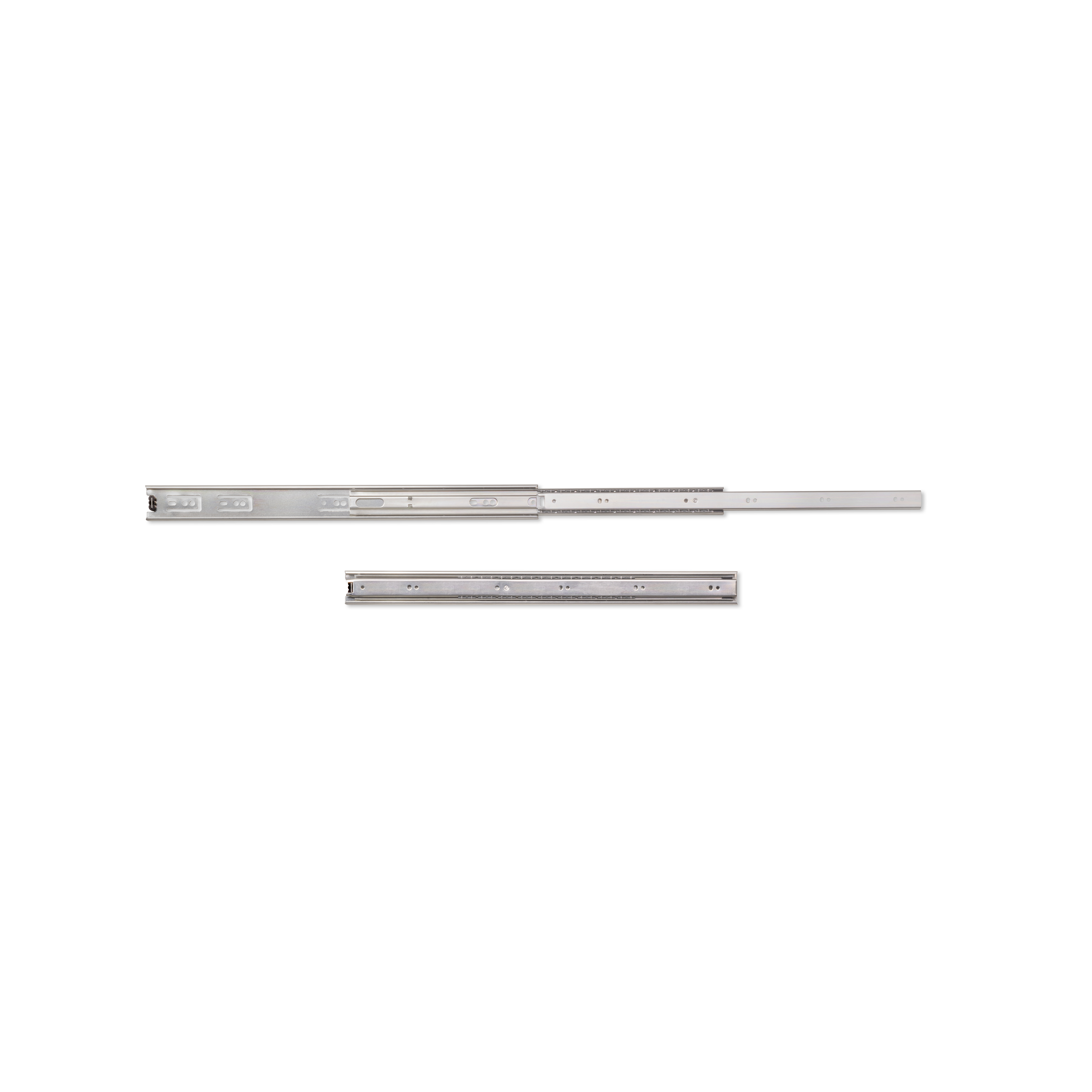 Emuca Komplet prowadnic kulkowych, pełny wysuw, wysokość 45 mm, długość 500 mm, Stal, Ocynkowany
