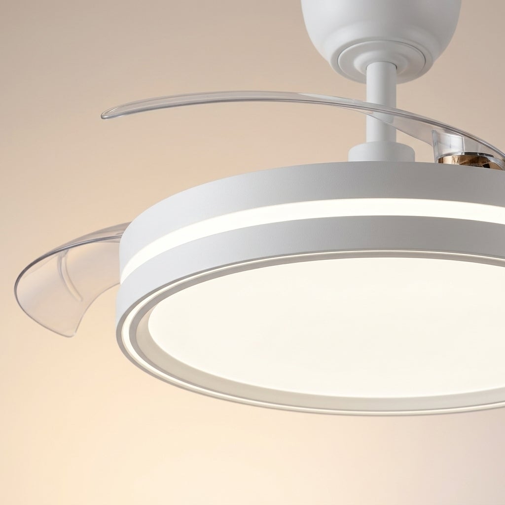 Ventilador de Techo Retractil Silencioso, Motor DC, Luz Regulable y Función Memoria 106cm - 4