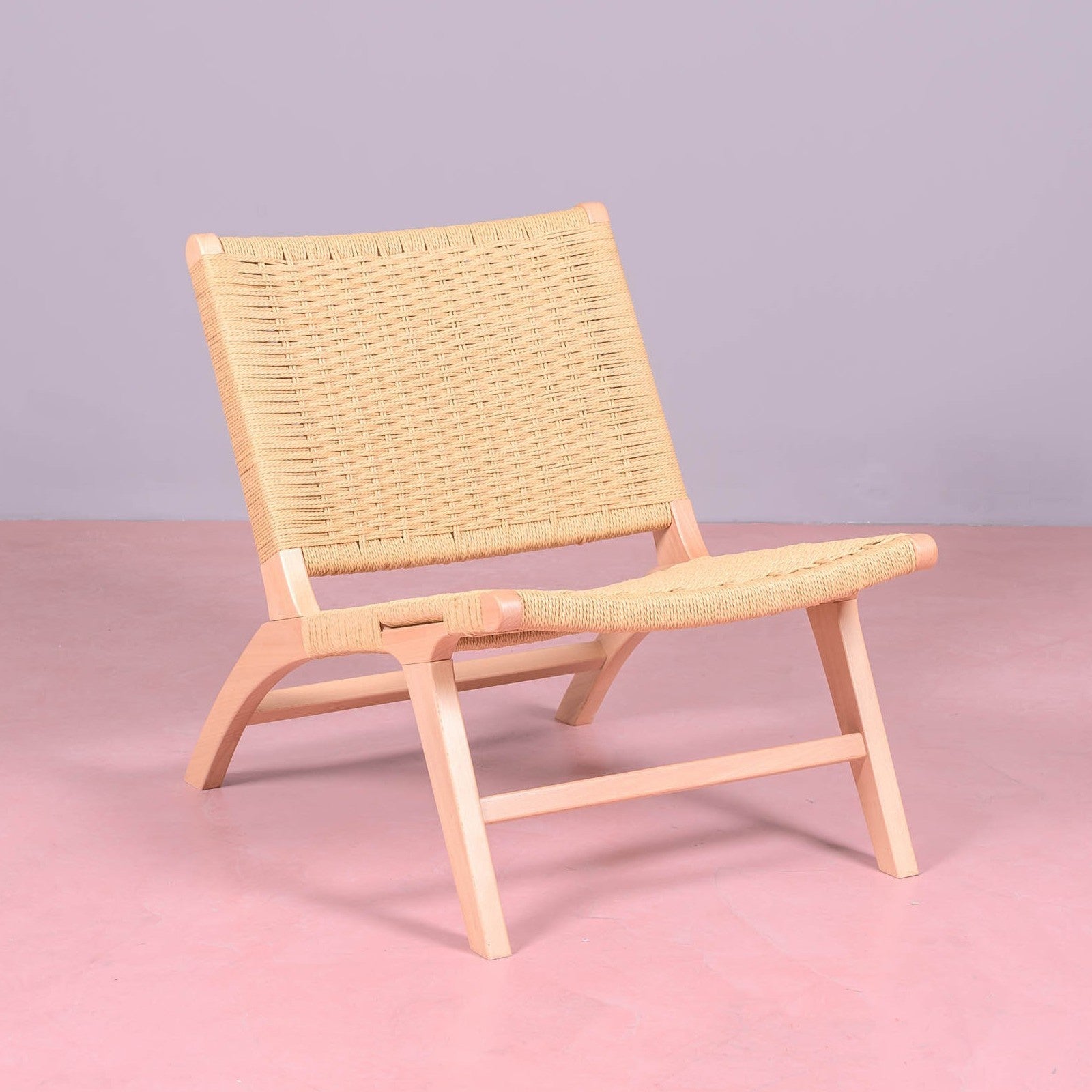 Sillón nórdico en madera de haya y cuerda - liam - nest dream - haya natural