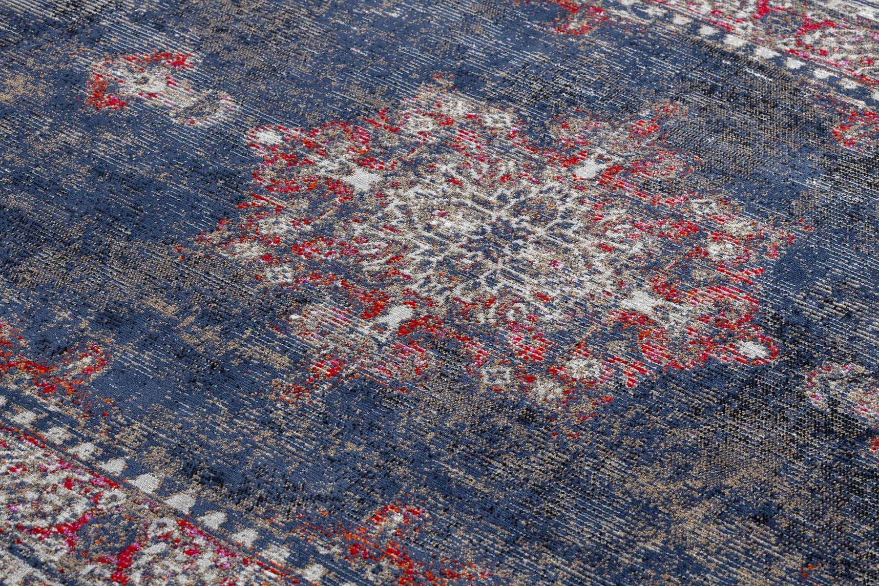 Dywan nowoczesny MUNDO E0551 ornament, ramka vintage outdoor czerwony / czarny 80x250 cm - 5