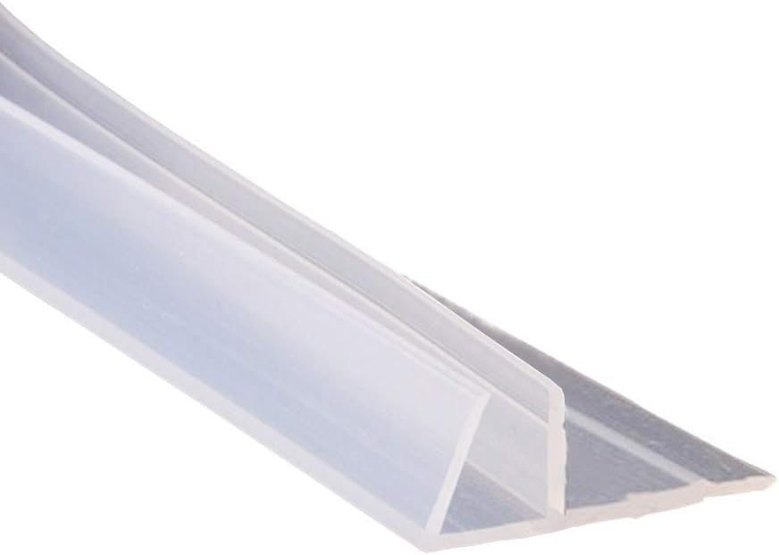 Uszczelka Do Drzwi Kabiny Prysznicowej Szkło Dolne Pogodowa 8mm 78" Kształt F Szczelina 0 do 20 mm（100cm）