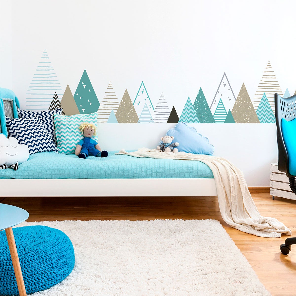 Adesivo bambino di montagna scandinavo jihaka - Sticker adesivo - adesivi murali - 90x155cm - 5