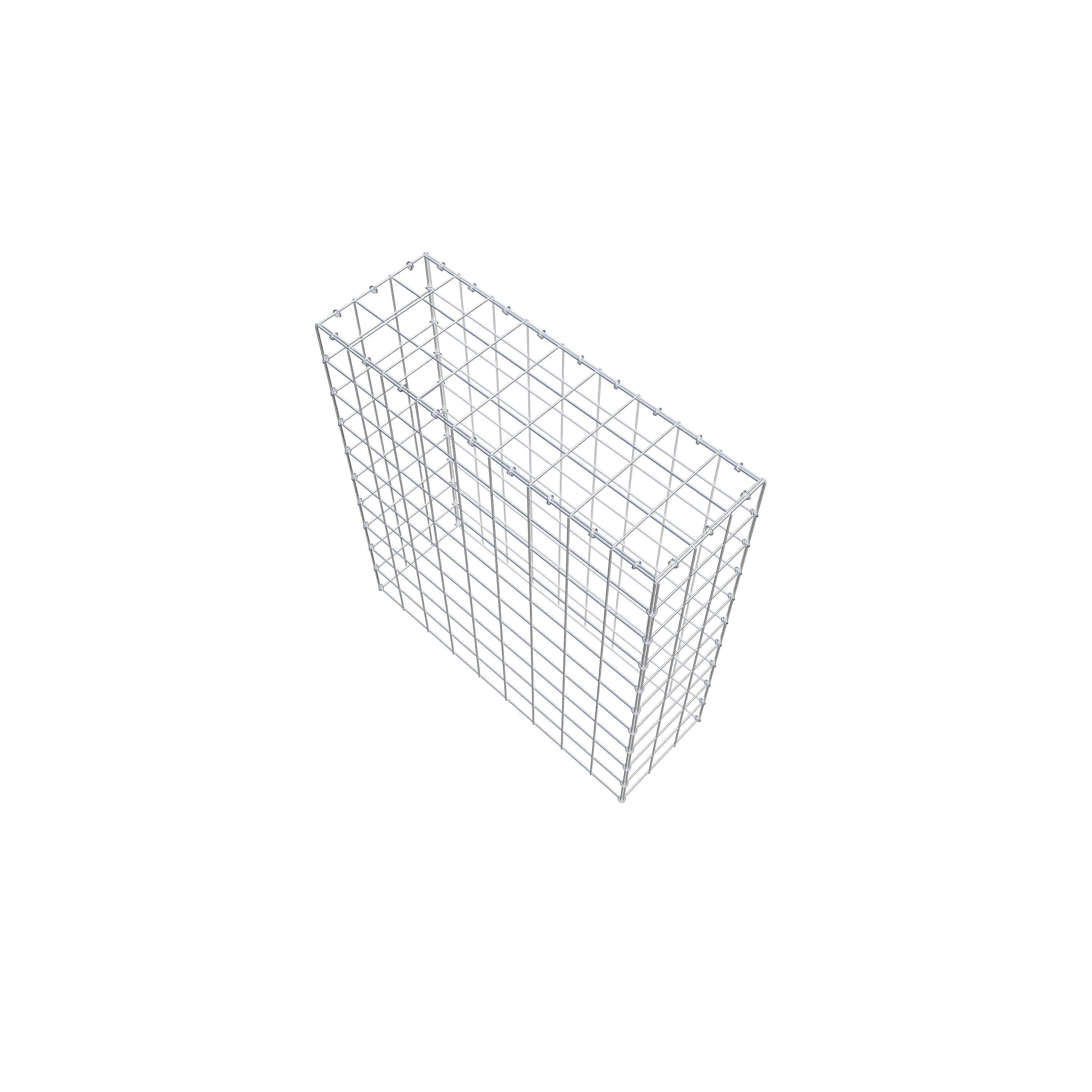 Gavión para apilar en acero galvanizado 100x90x30cm (LxAxP), malla 10 x 10cm, Anillo en C, sin rejilla inferior - 7
